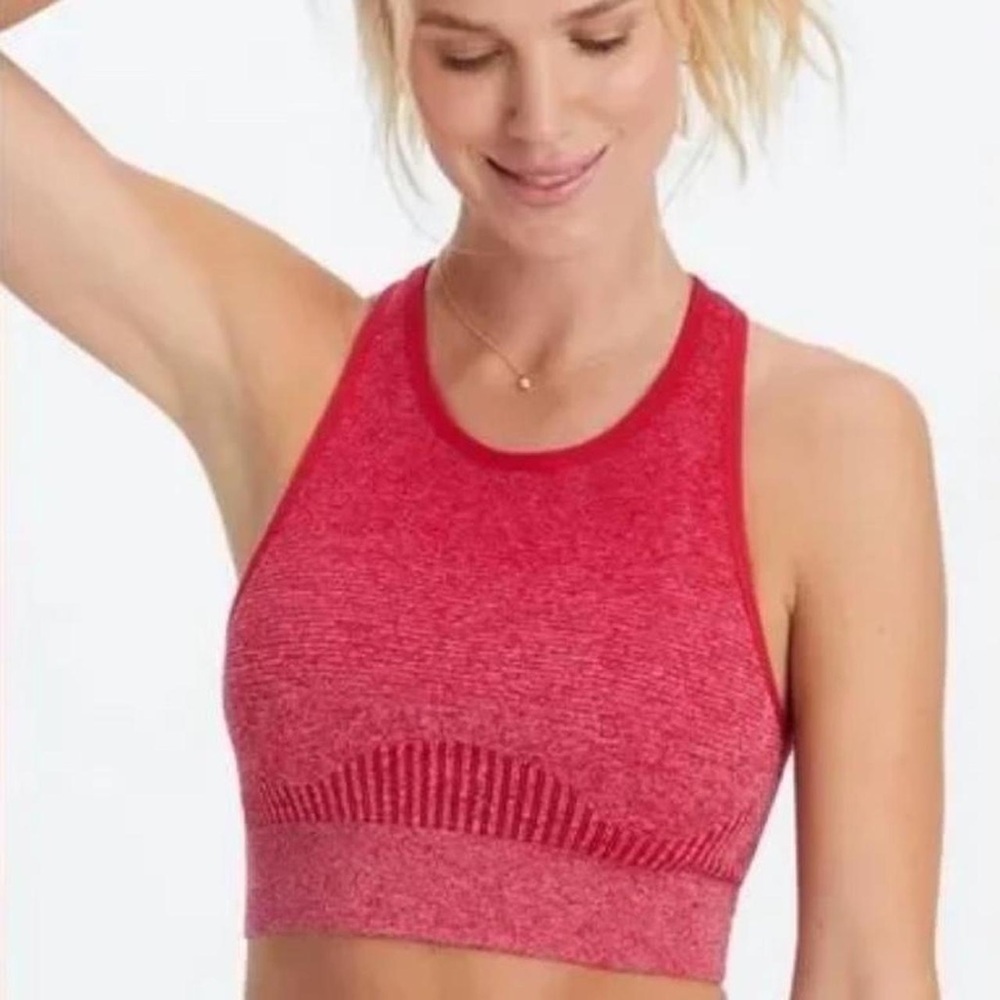 Fabletics Racerback Sports Bra - Red -